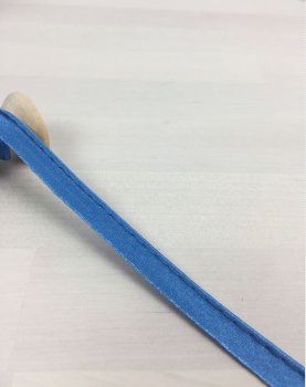 Paspelband unelastisch - Satin - blau - 10 mm